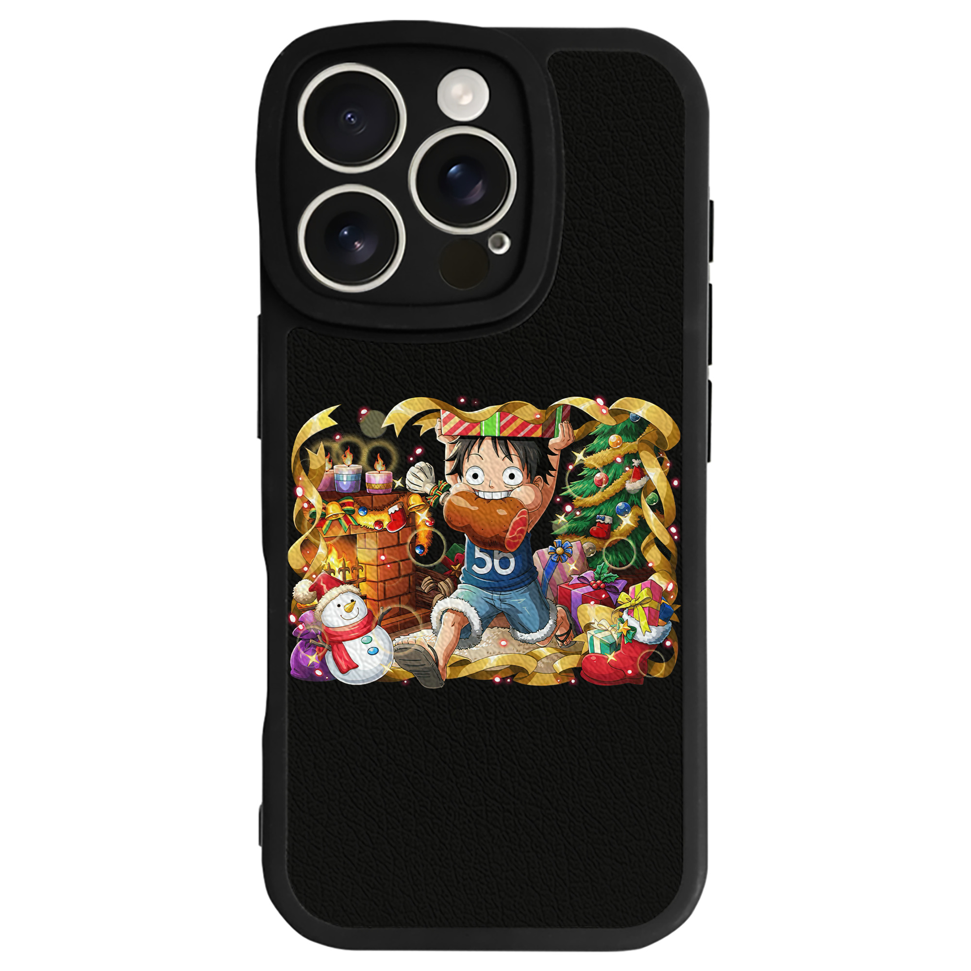 （画像用） ワンピース モンキー・D・ルフィ ONE PIECE Monkey D. Luffy 【iPhone 16シリーズ対応】シリコンスマホケース（レザー調） 材質：シリコン